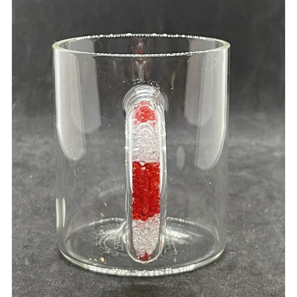 Starbucks 2021 Christmas Confetti Candy‎ Cane Sparkle Beads Handle Cup Mug ~ New